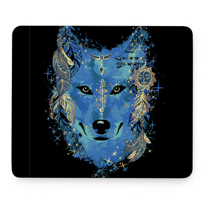 Native American Spiritual Wolf Print Mouse Pad