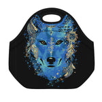Native American Spiritual Wolf Print Neoprene Lunch Bag