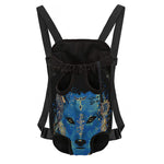 Native American Spiritual Wolf Print Pet Carrier Backpack