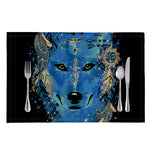 Native American Spiritual Wolf Print Placemat