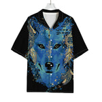Native American Spiritual Wolf Print Rayon Hawaiian Shirt