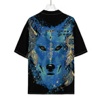 Native American Spiritual Wolf Print Rayon Hawaiian Shirt