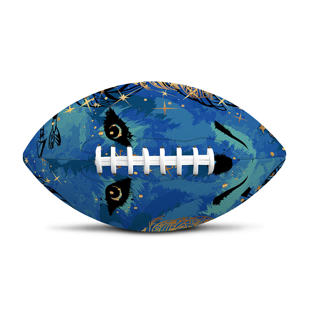 Native American Spiritual Wolf Print Rugby Ball