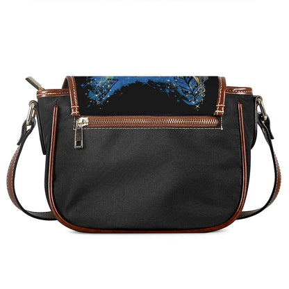 Native American Spiritual Wolf Print Saddle Bag