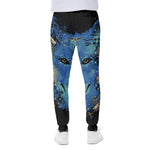 Native American Spiritual Wolf Print Scuba Joggers