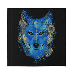 Native American Spiritual Wolf Print Silk Bandana
