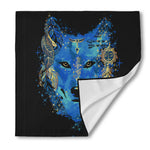 Native American Spiritual Wolf Print Silk Bandana