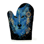 Native American Spiritual Wolf Print Single Oven Mitt