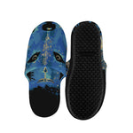 Native American Spiritual Wolf Print Slippers