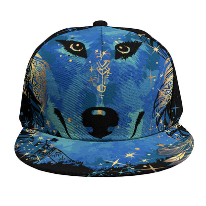 Native American Spiritual Wolf Print Snapback Cap