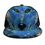 Native American Spiritual Wolf Print Snapback Cap