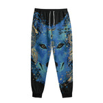 Native American Spiritual Wolf Print Sweatpants