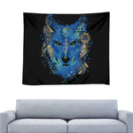 Native American Spiritual Wolf Print Tapestry