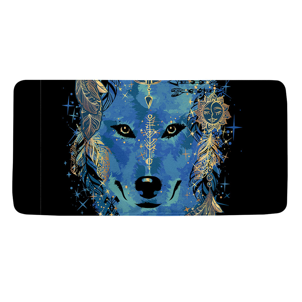 Native American Spiritual Wolf Print Towel