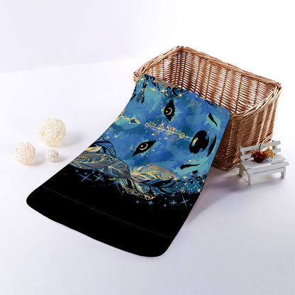 Native American Spiritual Wolf Print Towel