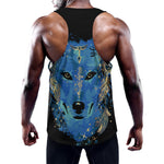 Native American Spiritual Wolf Print Training Tank Top