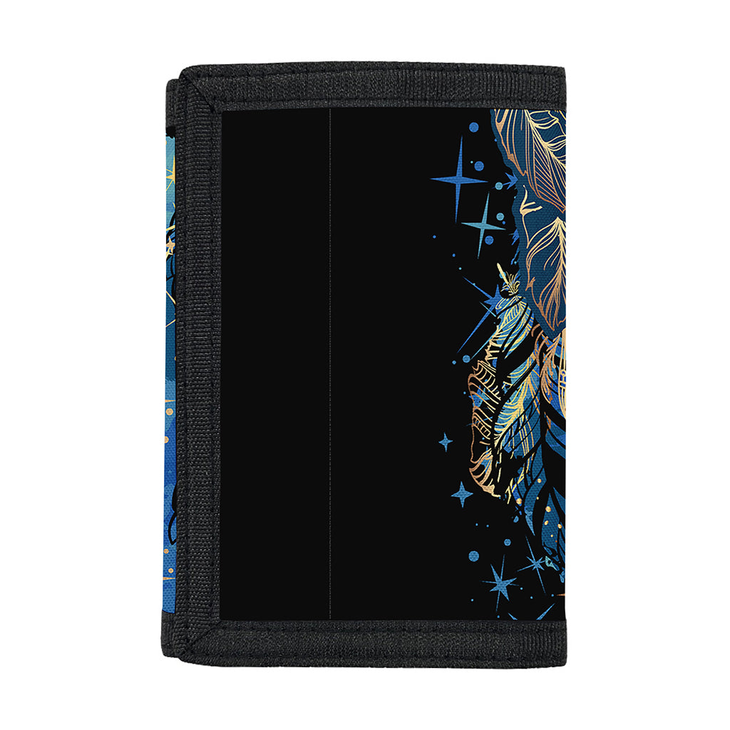 Native American Spiritual Wolf Print Trifold Wallet