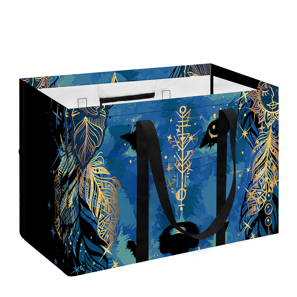 Native American Spiritual Wolf Print Utility Tote Bag