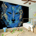 Native American Spiritual Wolf Print Wall Sticker