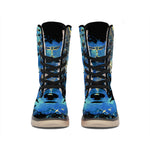 Native American Spiritual Wolf Print Winter Boots