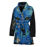 Native American Spiritual Wolf Print Women's Bathrobe