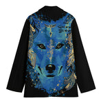 Native American Spiritual Wolf Print Women's Blazer