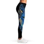 Native American Spiritual Wolf Print Women's Leggings