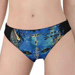 Native American Spiritual Wolf Print Women's Panties