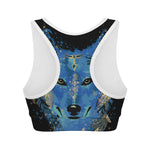 Native American Spiritual Wolf Print Women's Sports Bra