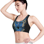 Native American Spiritual Wolf Print Women's Sports Bra