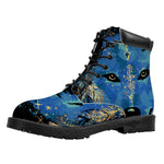 Native American Spiritual Wolf Print Work Boots