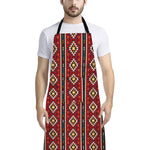 Native American Tribal Pattern Print Bib Apron With Pocket