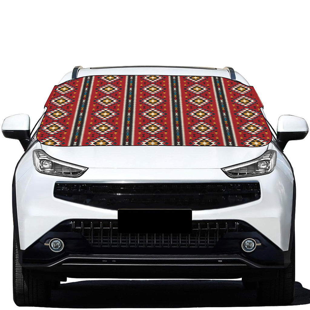 Native American Tribal Pattern Print Car Windshield Snow Cover