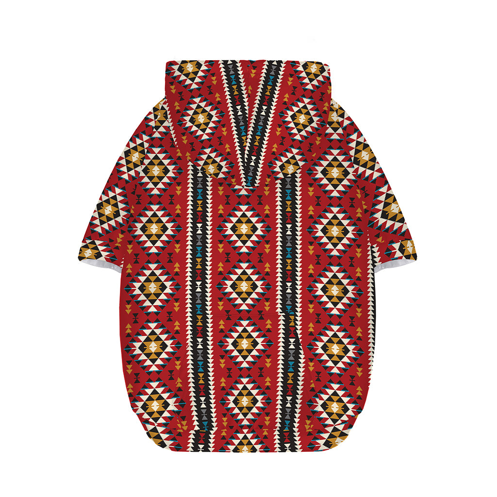 Native American Tribal Pattern Print Dog Zip Up Hoodie