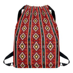Native American Tribal Pattern Print Drawstring Backpack