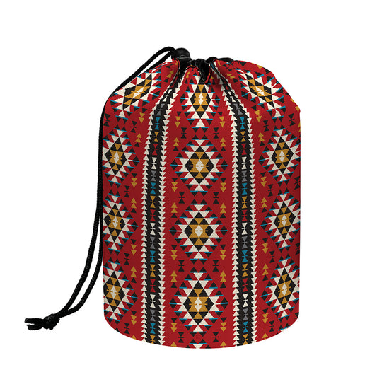 Native American Tribal Pattern Print Drawstring Makeup Bag