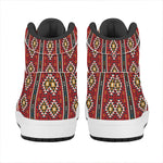 Native American Tribal Pattern Print High Top Leather Sneakers