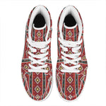 Native American Tribal Pattern Print High Top Leather Sneakers