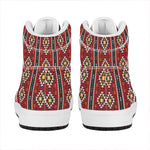 Native American Tribal Pattern Print High Top Leather Sneakers