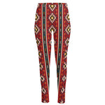Native American Tribal Pattern Print High-Waisted Pocket Leggings