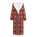 Native American Tribal Pattern Print Hooded Bathrobe