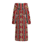 Native American Tribal Pattern Print Hooded Bathrobe