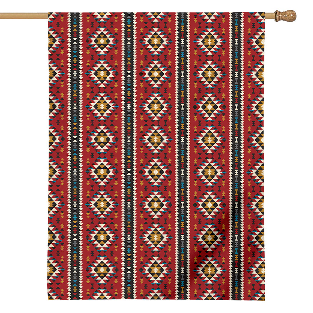 Native American Tribal Pattern Print House Flag