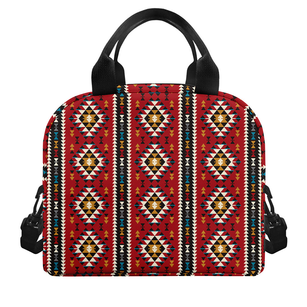 Native American Tribal Pattern Print Insulated Lunch Bag
