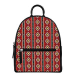 Native American Tribal Pattern Print Leather Backpack