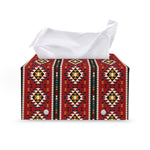 Native American Tribal Pattern Print Leather Tissue Box Cover