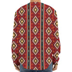 Native American Tribal Pattern Print Long Sleeve Baseball Jersey