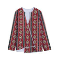 Native American Tribal Pattern Print Long Sleeve Short Coat