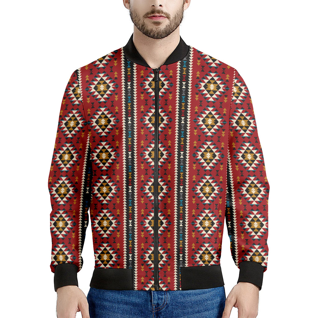 Native American Tribal Pattern Print Men's Bomber Jacket