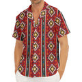 Native American Tribal Pattern Print Men's Deep V-Neck Shirt